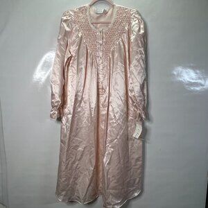 Vintage 50's Pink Satin Night Gown Long Size L